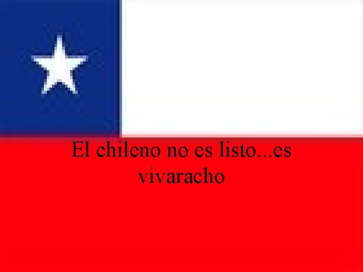 El chileno no es listo. . . es vivaracho 