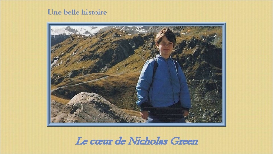 Une belle histoire Le cœur de Nicholas Green 