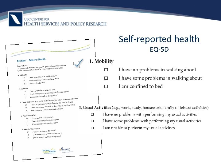 Self-reported health EQ-5 D 