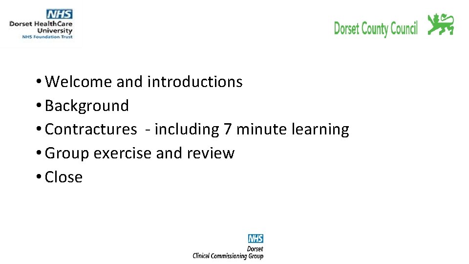 Contractures and their Implications 7 minute learning Welcome