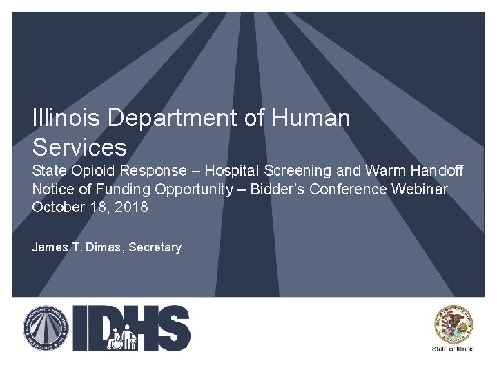 Illinois Department of Human Services State Opioid Response – Hospital Screening and Warm Handoff