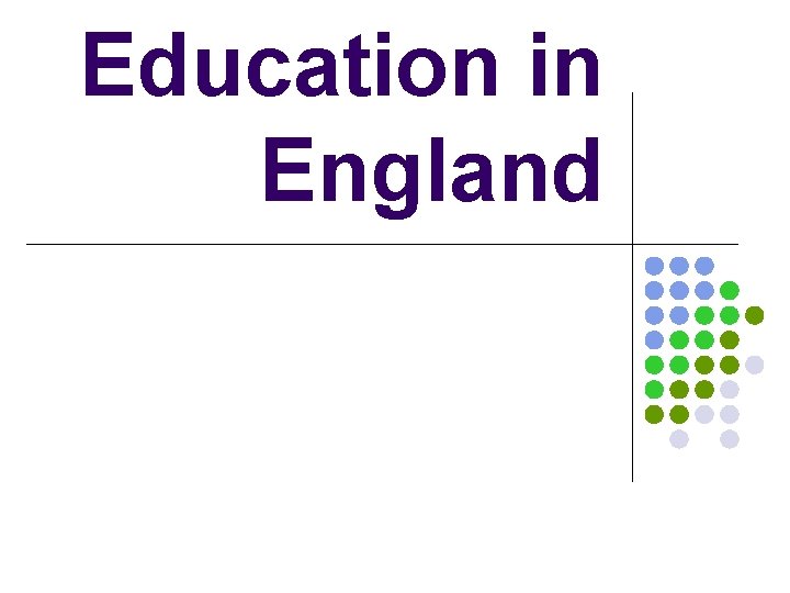 Education in England 