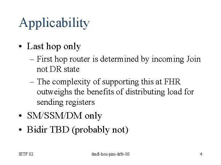 PIM DR Load Balancing drafthoupimdrlb00 IETF 82 Taipei