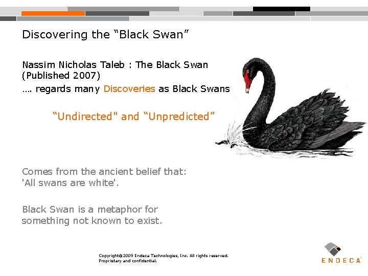 Discovering the “Black Swan” Nassim Nicholas Taleb : The Black Swan (Published 2007) ….