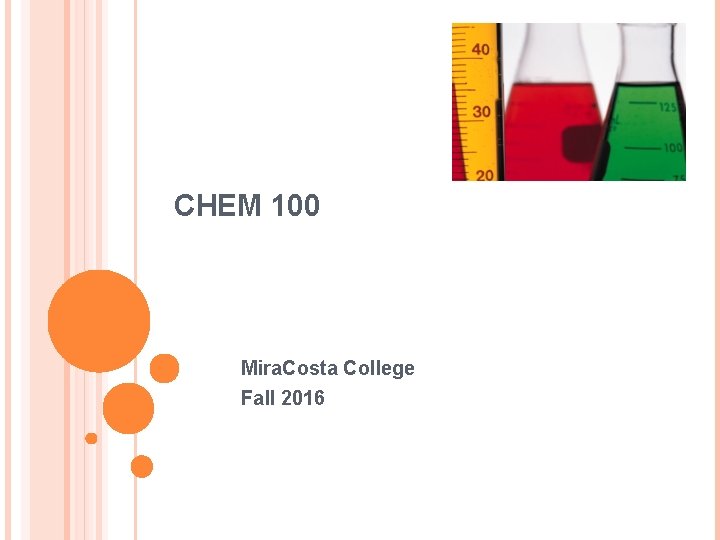 CHEM 100 Mira. Costa College Fall 2016 
