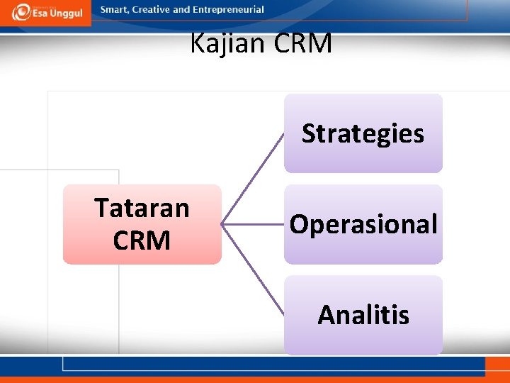 Kajian CRM Strategies Tataran CRM Operasional Analitis 