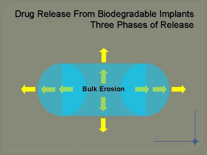 Drug Release From Biodegradable Implants Three Phases of Release Bulk Erosion 