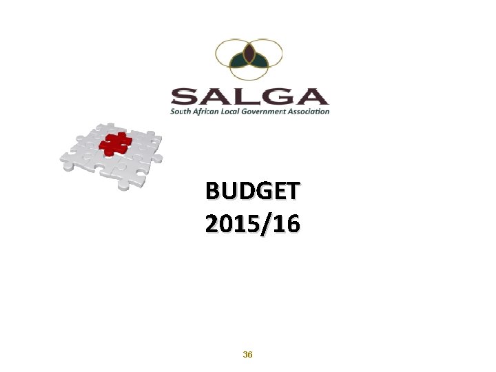 www. salga. org. za BUDGET 2015/16 36 
