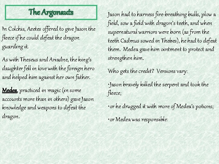 The Argonauts In Colchis, Aeetes offered to give Jason the fleece if he could