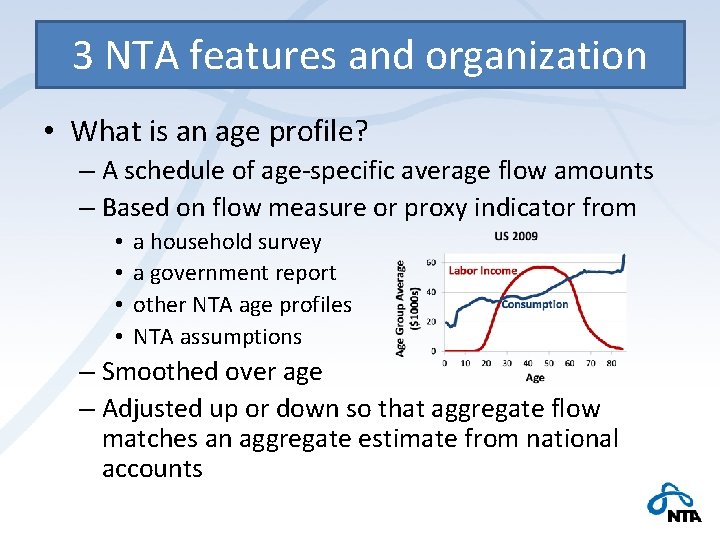 3 NTA features and organization • What is an age profile? – A schedule