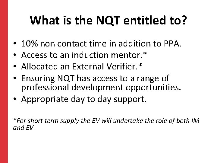 What is the NQT entitled to? 10% non contact time in addition to PPA.