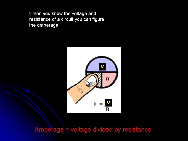 When you know the voltage and resistance of a circuit you can figure the