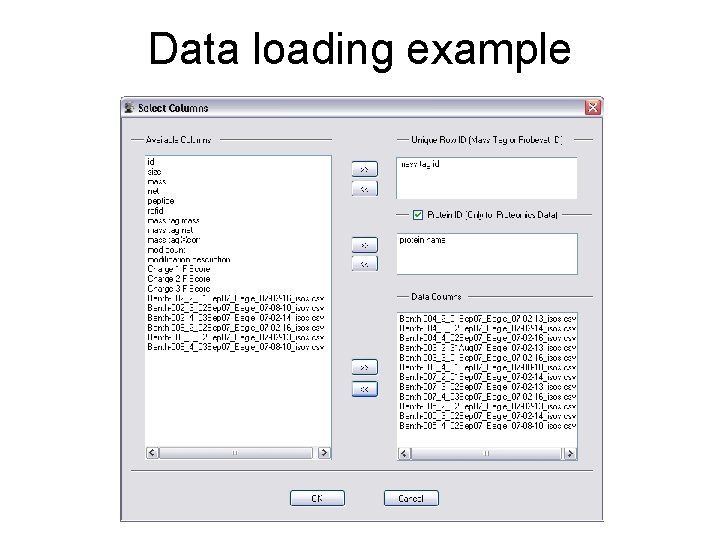 Data loading example 