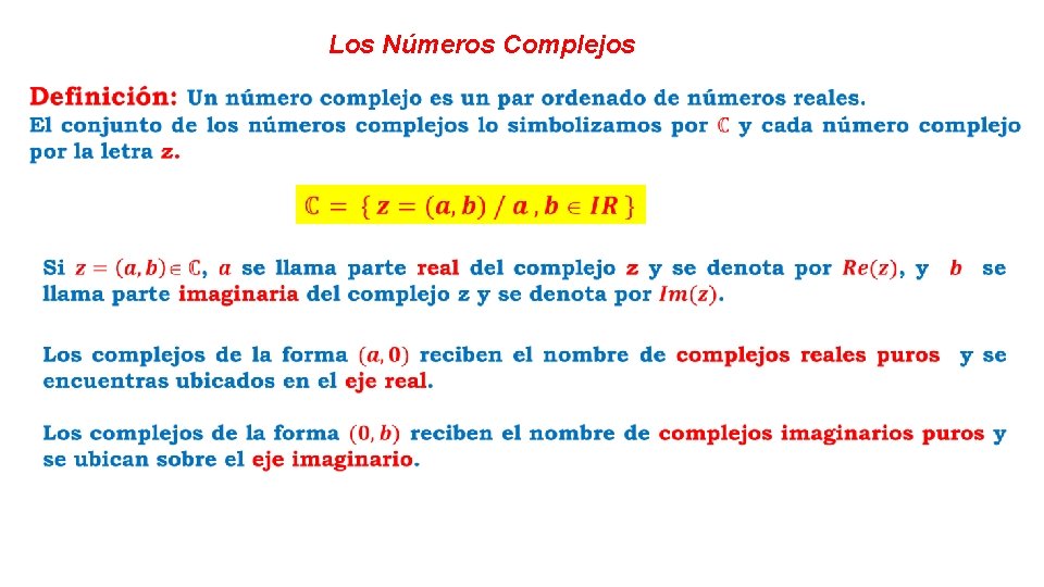 Los Números Complejos 