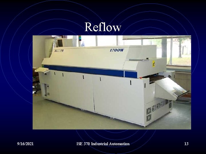 Reflow 9/16/2021 ISE 370 Industrial Automation 13 
