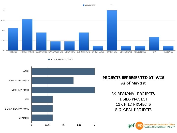 PROJECTS REPRESENTED AT IWC 8 As of May 1 st 39 REGIONAL PROJECTS 1