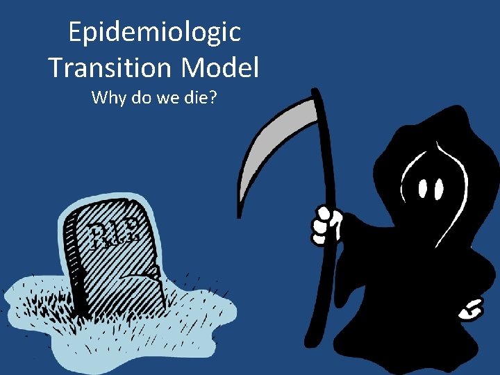 Epidemiologic Transition Model Why do we die? 