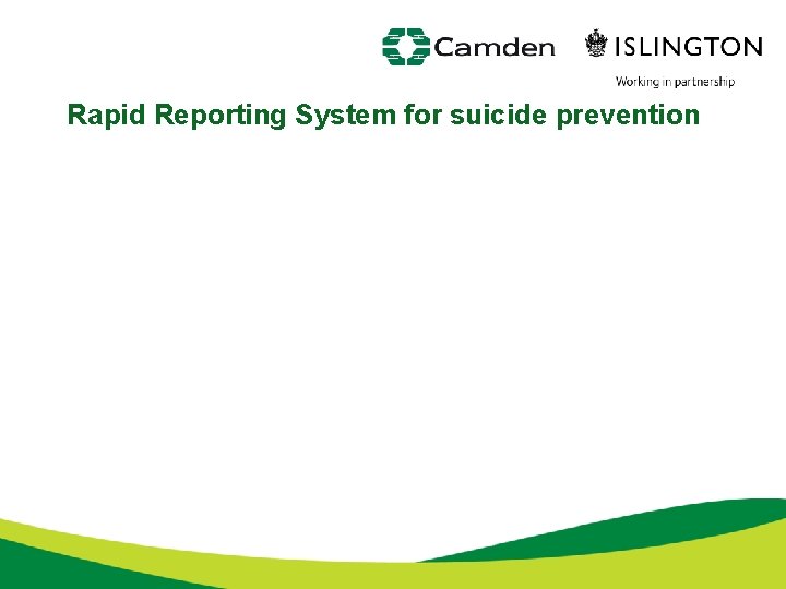 Rapid Reporting System for suicide prevention 