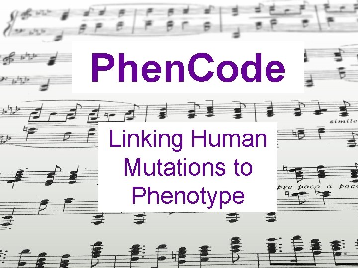 Phen. Code Linking Human Mutations to Phenotype 