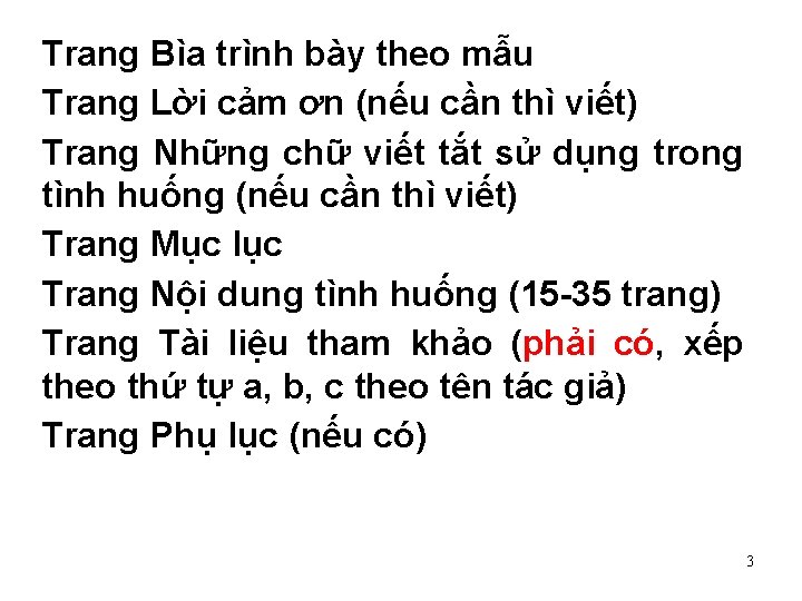 Trang Bìa trình bày theo mẫu Trang Lời cảm ơn (nếu cần thì viết)