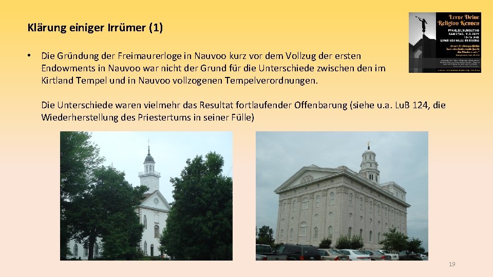 Klärung einiger Irrümer (1) • Die Gründung der Freimaurerloge in Nauvoo kurz vor dem