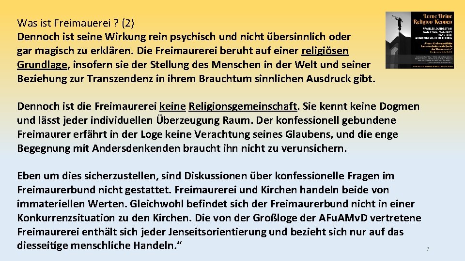 Was ist Freimauerei ? (2) Dennoch ist seine Wirkung rein psychisch und nicht übersinnlich