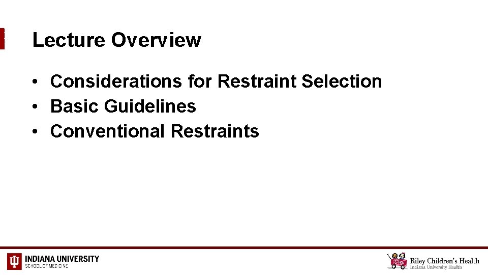 2 / 1 2 / 2 0 2 2 Lecture Overview • Considerations for