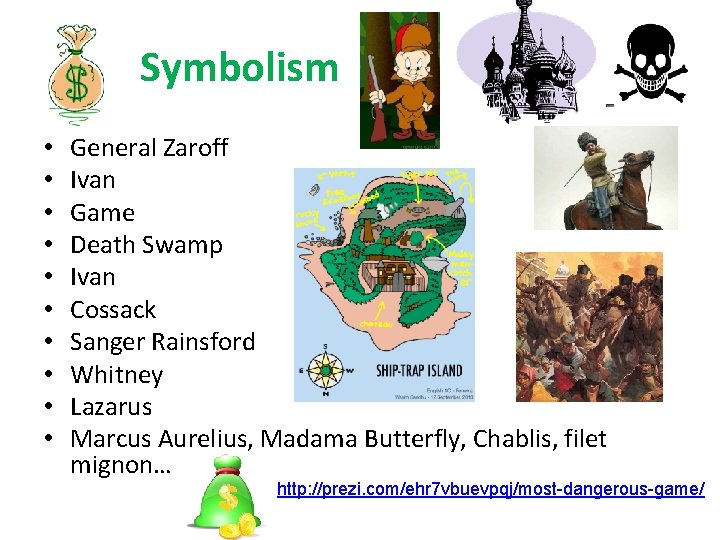 Symbolism • • • General Zaroff Ivan Game Death Swamp Ivan Cossack Sanger Rainsford