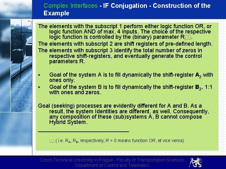 Complex Interfaces - IF Conjugation - Construction of the Example The elements with the