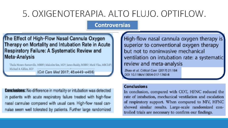 5. OXIGENOTERAPIA. ALTO FLUJO. OPTIFLOW. GGT 5. OXIGENOTERAPIA. ALTO FLUJO. OPTIFLOW. GGT