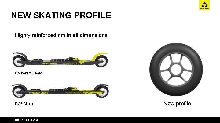 NEW SKATING PROFILE Highly reinforced rim in all dimensions Carbonlite Skate RC 7 Skate