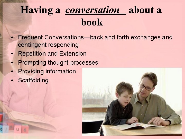 Having a conversation about a book • Frequent Conversations—back and forth exchanges and contingent