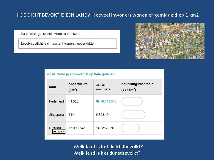 HOE DICHT BEVOKT IS EEN LAND? Hoeveel inwoners wonen er gemiddeld op 1 km