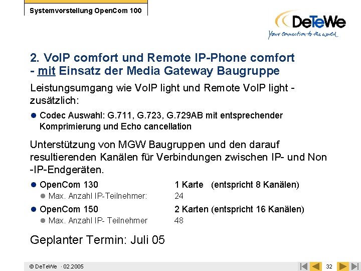 Systemvorstellung Open. Com 100 2. Vo. IP comfort und Remote IP-Phone comfort - mit