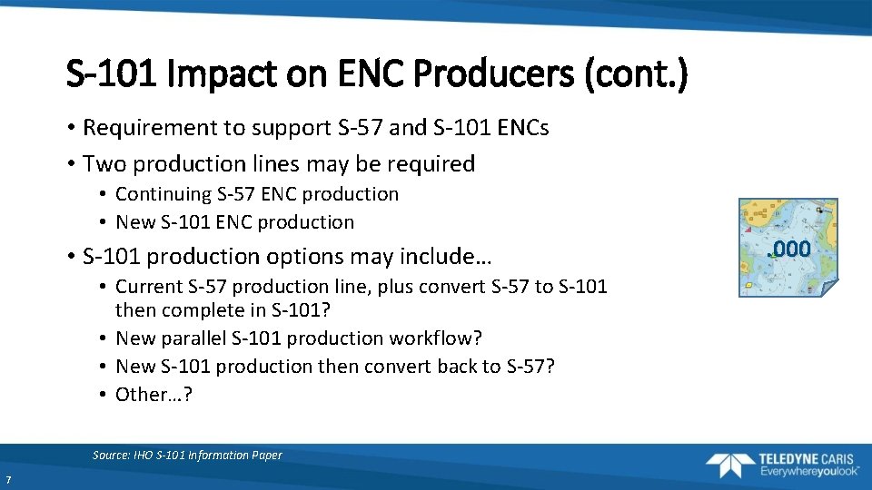 S-101 Impact on ENC Producers (cont. ) • Requirement to support S-57 and S-101