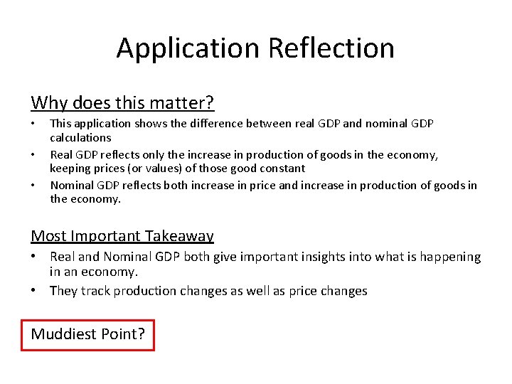 Application Reflection Why does this matter? • • • This application shows the difference