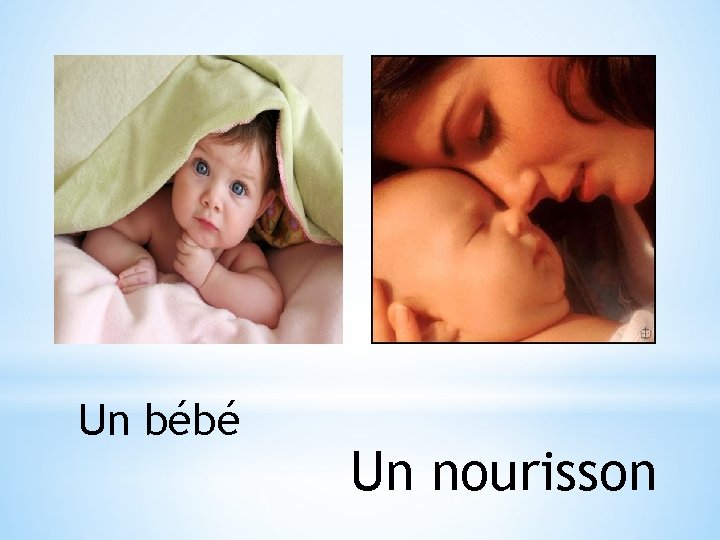 Un bébé Un nourisson 