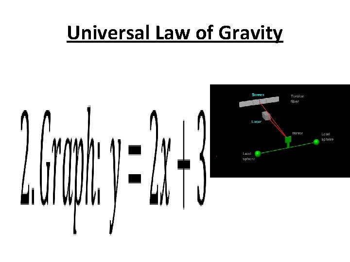 Universal Law of Gravity • 