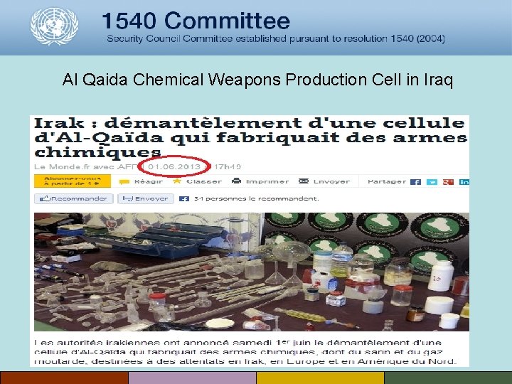 Al Qaida Chemical Weapons Production Cell in Iraq 