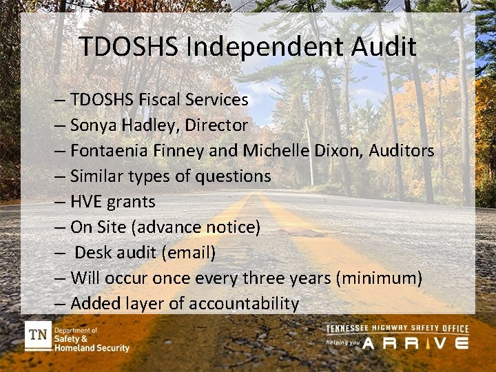 TDOSHS Independent Audit – TDOSHS Fiscal Services – Sonya Hadley, Director – Fontaenia Finney