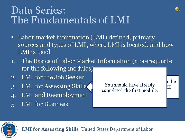 Data Series: The Fundamentals of LMI § Labor market information (LMI) defined; primary sources