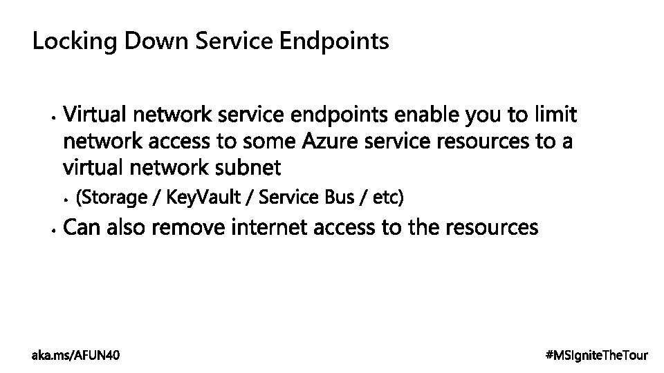 Locking Down Service Endpoints 