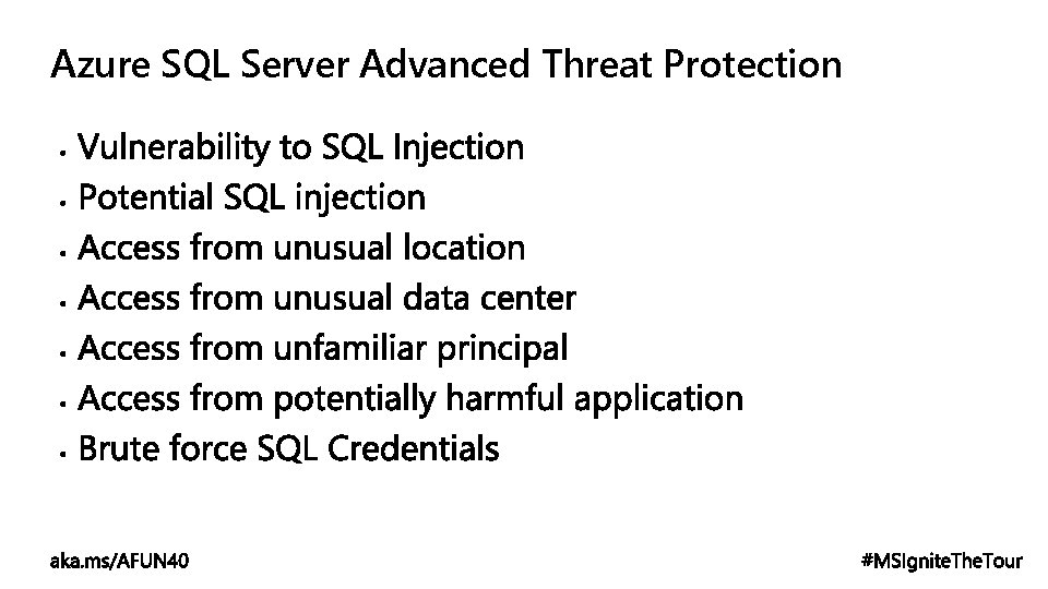 Azure SQL Server Advanced Threat Protection 