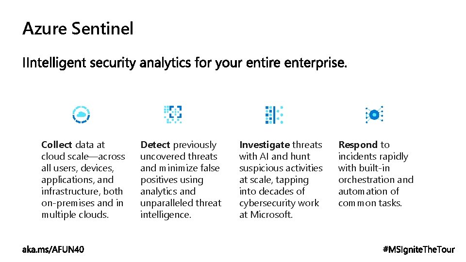 Azure Sentinel Collect data at cloud scale—across all users, devices, applications, and infrastructure, both