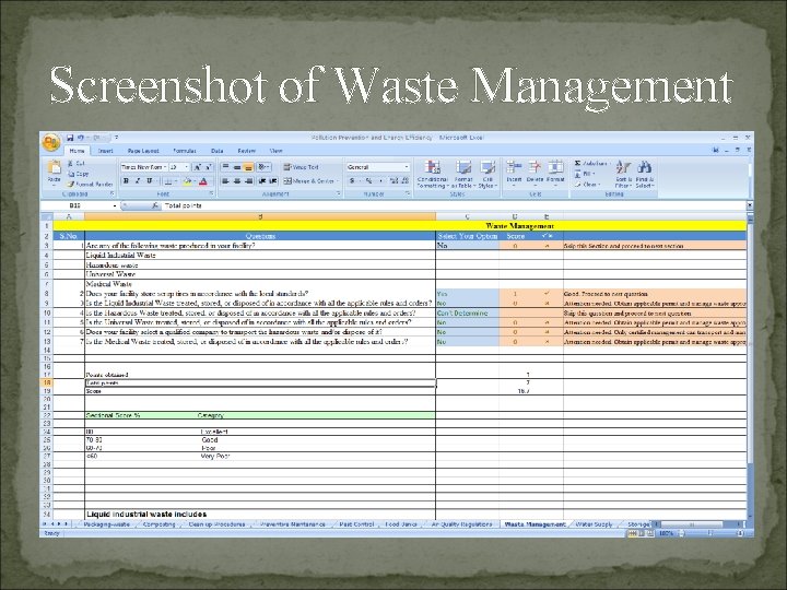 Screenshot of Waste Management 