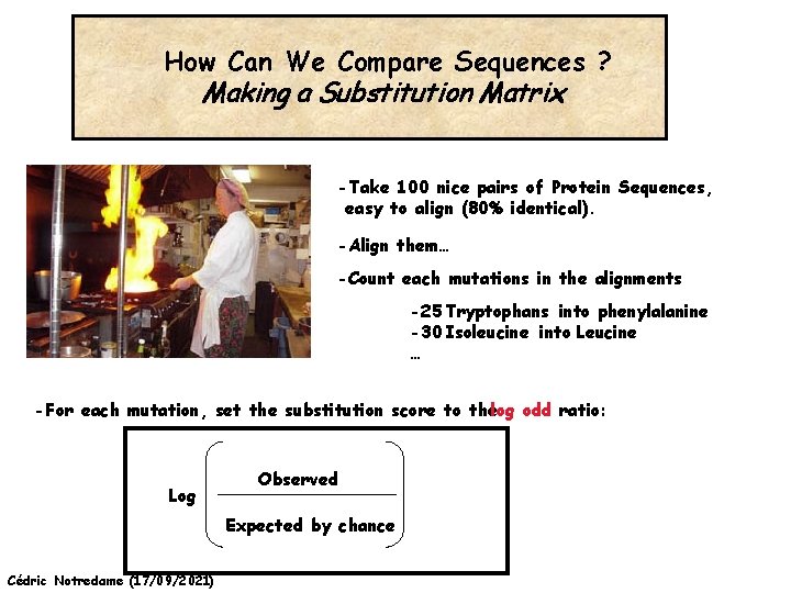 How Can We Compare Sequences ? Making a Substitution Matrix -Take 100 nice pairs