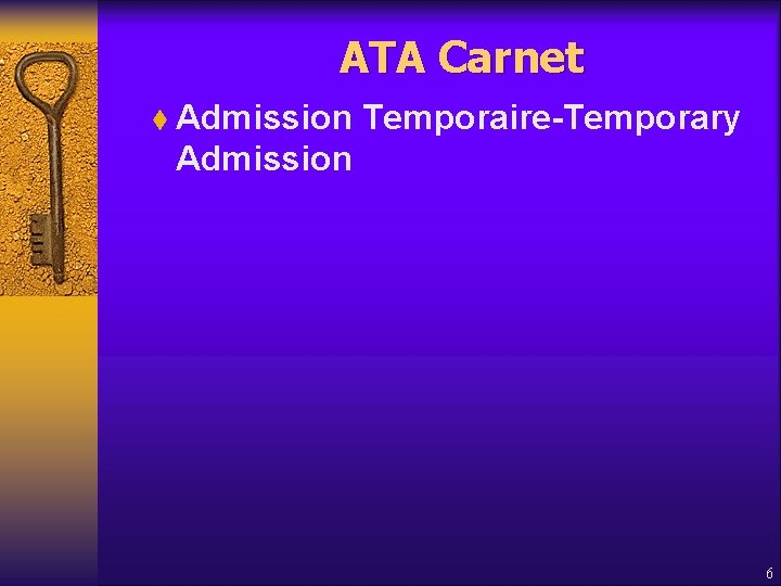 ATA Carnet t Admission Temporaire-Temporary Admission 6 