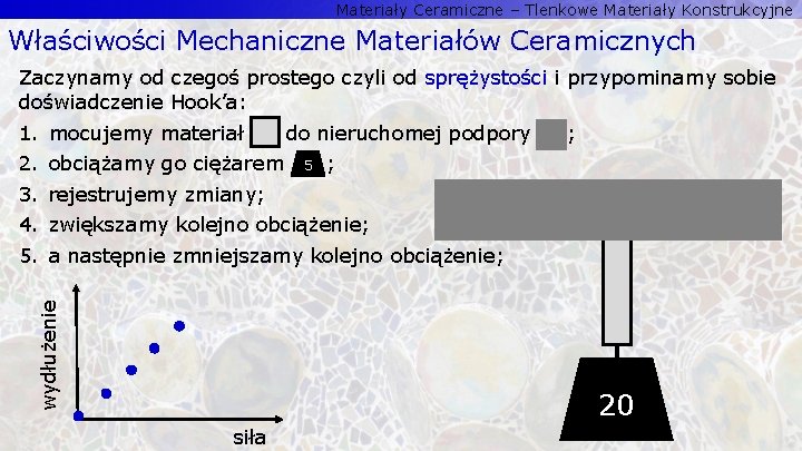 Materiały Ceramiczne – Tlenkowe Materiały Konstrukcyjne Właściwości Mechaniczne Materiałów Ceramicznych Zaczynamy od czegoś prostego Materiały Ceramiczne – Tlenkowe Materiały Konstrukcyjne Właściwości Mechaniczne Materiałów Ceramicznych Zaczynamy od czegoś prostego