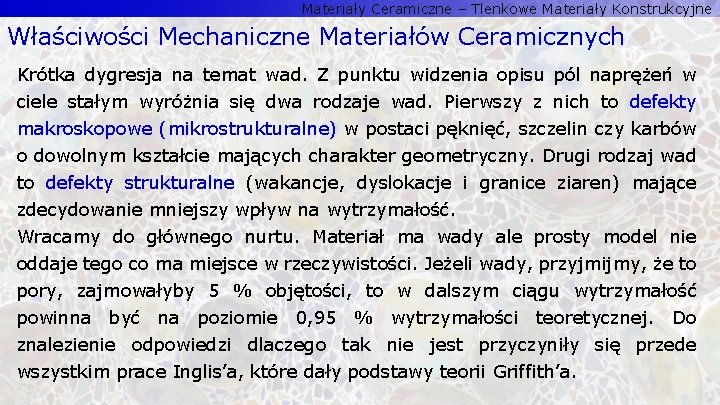 Materiały Ceramiczne – Tlenkowe Materiały Konstrukcyjne Właściwości Mechaniczne Materiałów Ceramicznych Krótka dygresja na temat