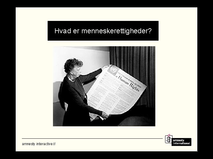 Hvad er menneskerettigheder? amnesty interactive // 